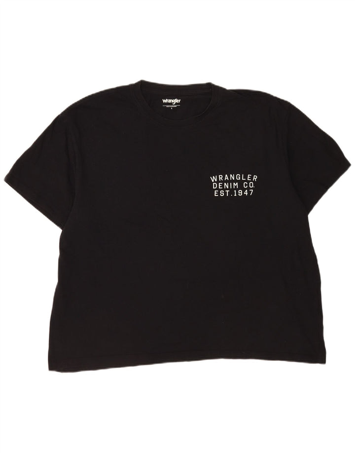 T-shirt da uomo Wrangler Top grande in cotone nero