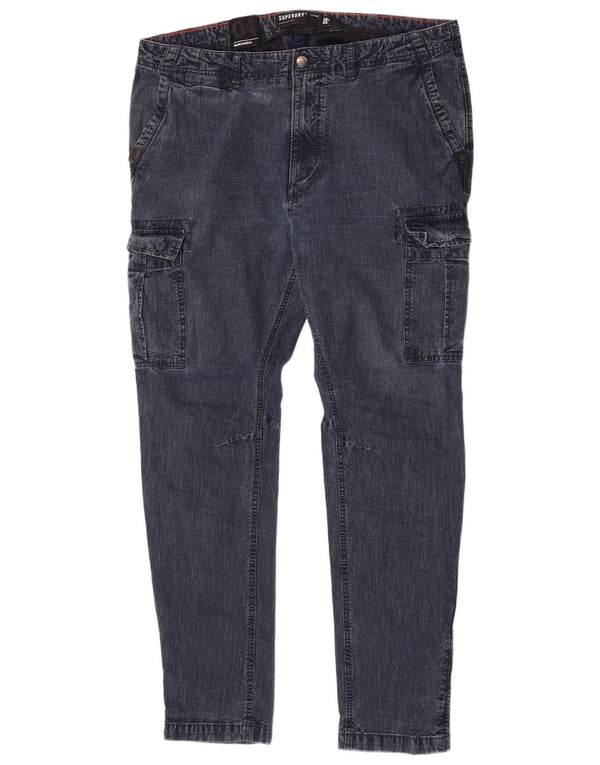 Jeans cargo slim da uomo Superdry W36 L32 cotone blu