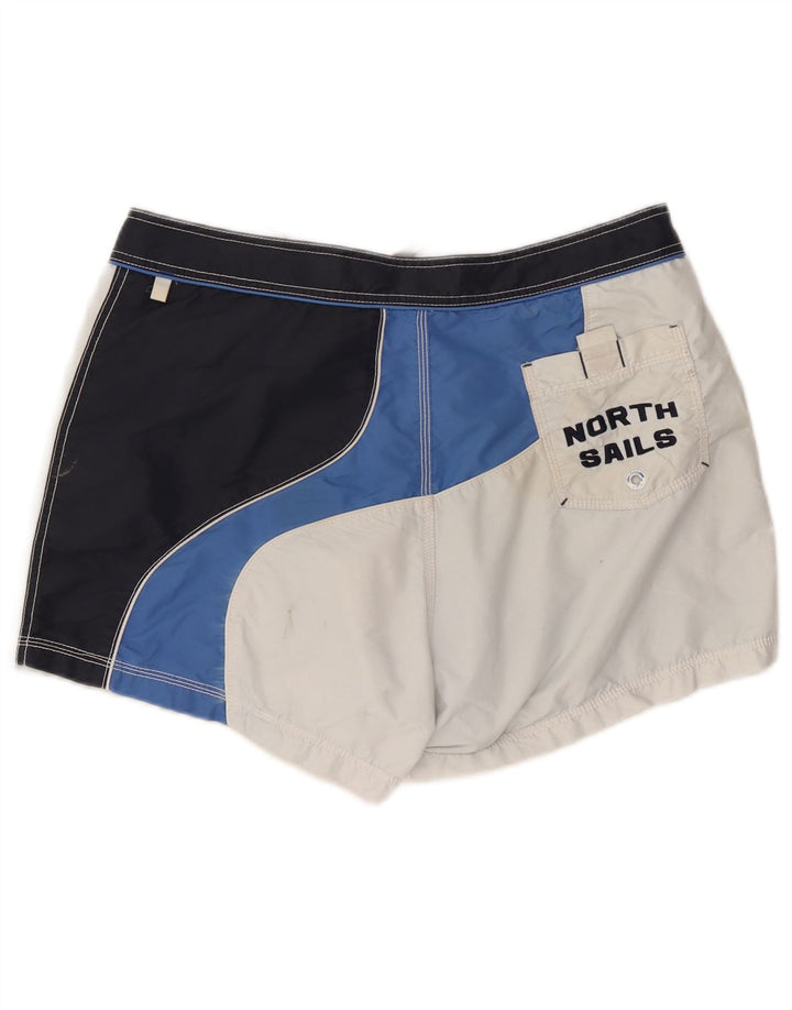 Pantaloncini da bagno da uomo North Sails Large blu color block in poliammide