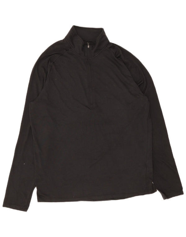 Under Armour Maglia da uomo con zip e collo a maniche lunghe XL in poliestere nero