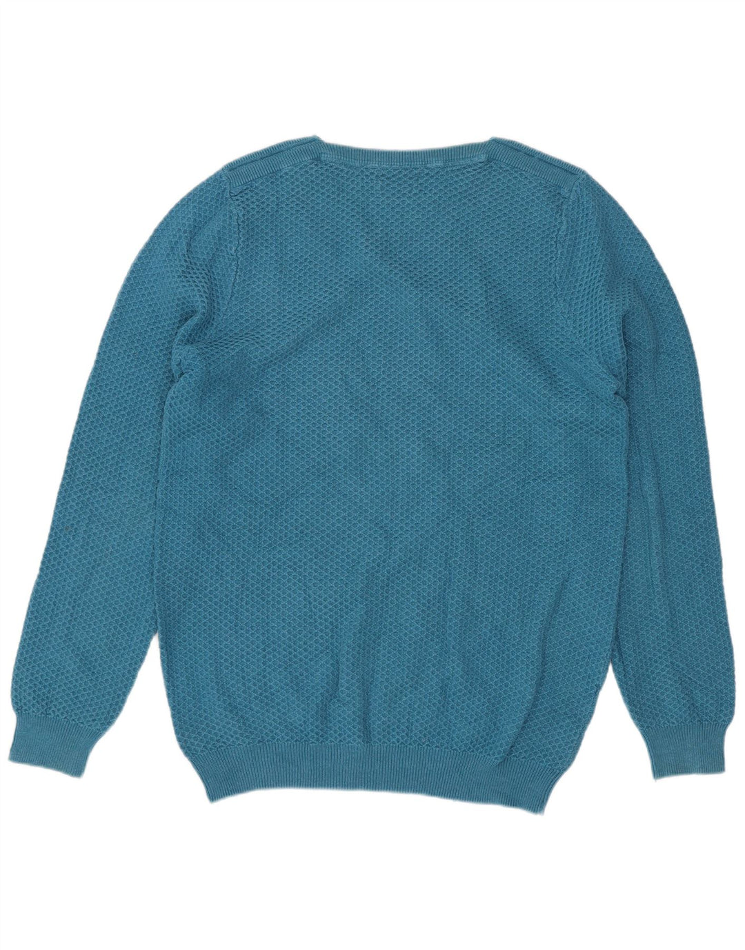 Massimo Dutti Maglione da uomo con scollo a barca in cotone blu medio