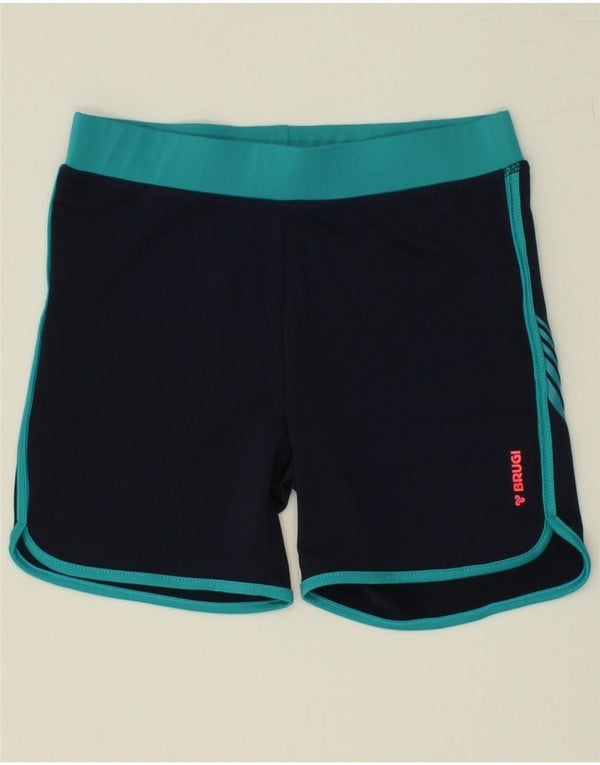 BRUGI Womens Sport Shorts UK 10 Small Navy Blue Polyester