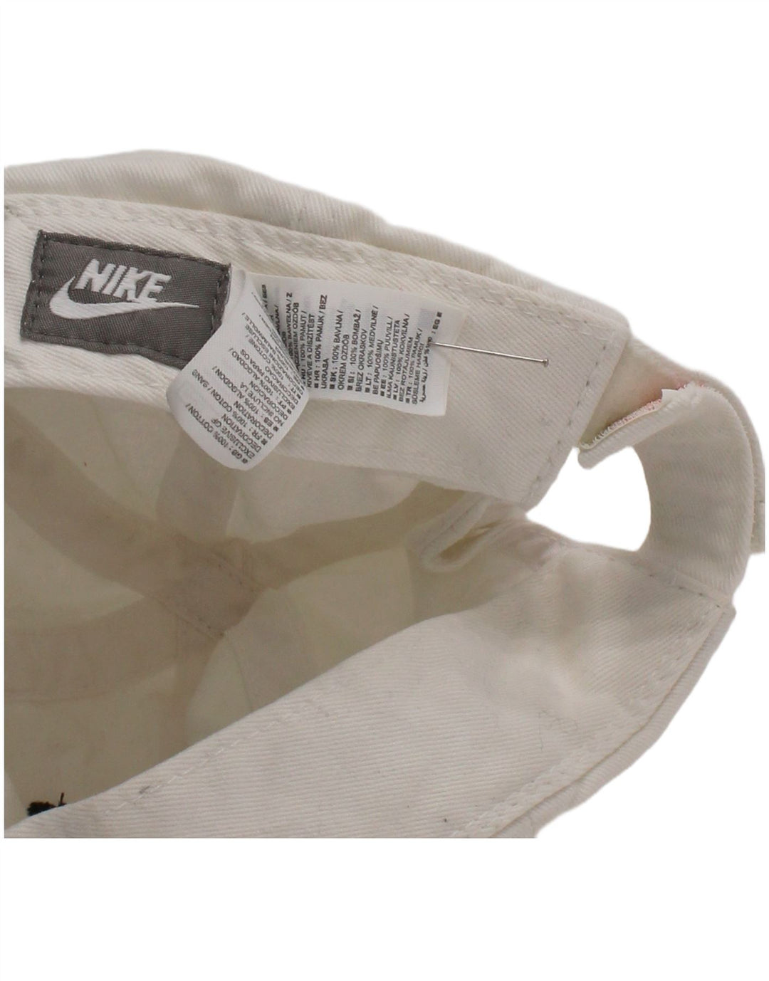 Berretto da baseball Nike da ragazzo, 7-8 anni, piccolo/medio, cotone bianco