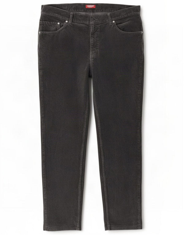 Carrera Pantaloni regolari in velluto a coste da uomo IT 52 XL W36 L29 Grigio Cotone