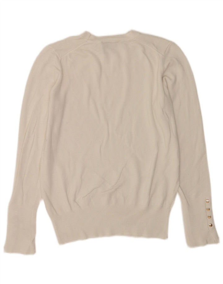 Maglione maglione girocollo da donna Zara UK 12 bianco medio