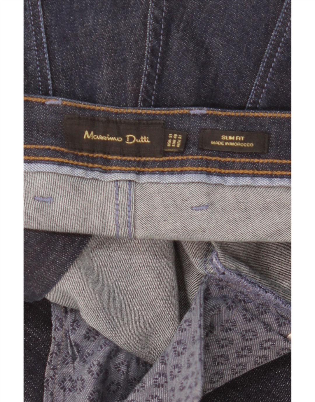 Jeans slim da uomo Massimo Dutti EU 40 medio W31 L30 blu navy