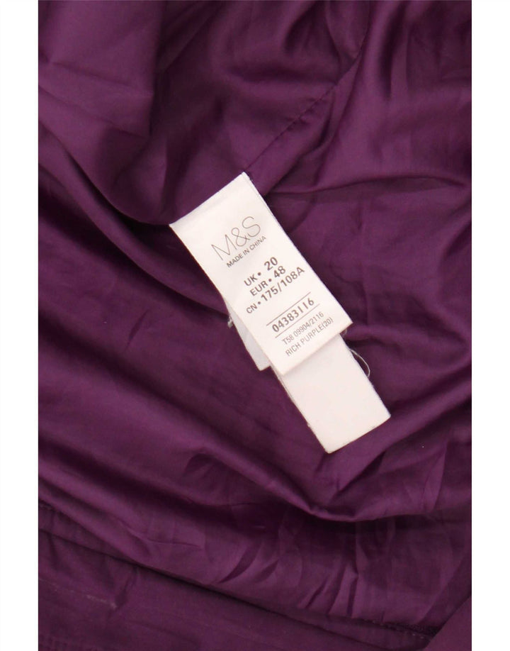 Giacca Parka con cappuccio da donna Marks & Spencer UK 20 2XL Poliestere viola