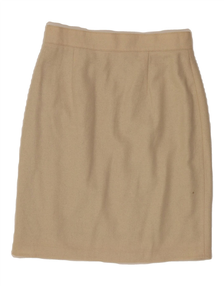 BENETTON Womens Pencil Skirt IT 42 Medium W26 Beige Wool Vintage Benetton and Second-Hand Benetton from Messina Hembry 