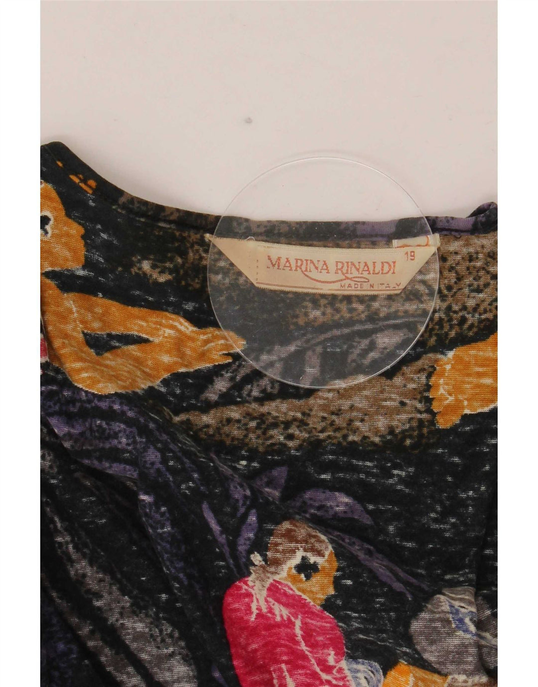 Marina Rinaldi T-shirt da donna con motivo astratto top taglia 19 piccola multicolore