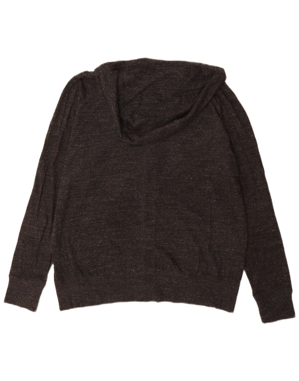 Felpa con cappuccio e zip da donna Nike UK 18 XL cotone chiazzato grigio