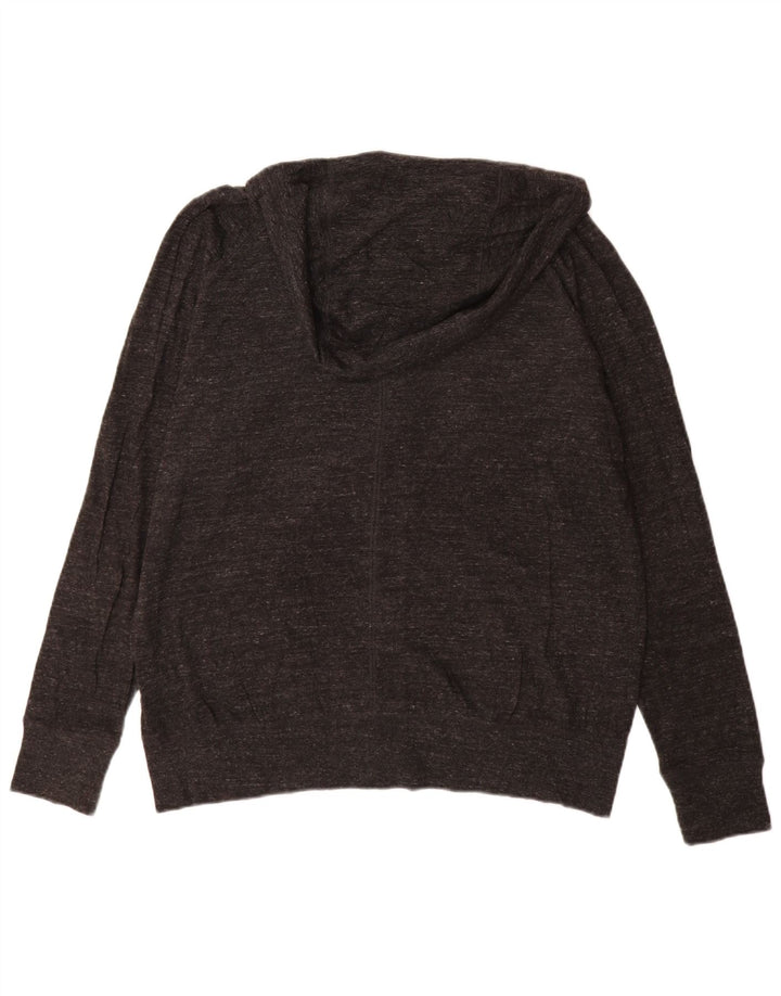 Felpa con cappuccio e zip da donna Nike UK 18 XL cotone chiazzato grigio