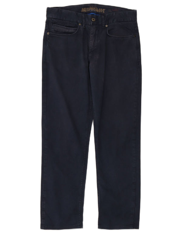 Pantaloni casual dritti da uomo MURPHY & NYE W30 L28 Blu navy