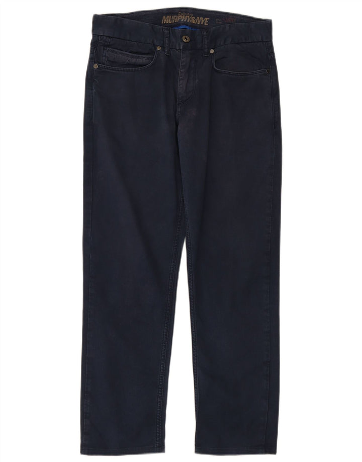 Pantaloni casual dritti da uomo MURPHY & NYE W30 L28 Blu navy