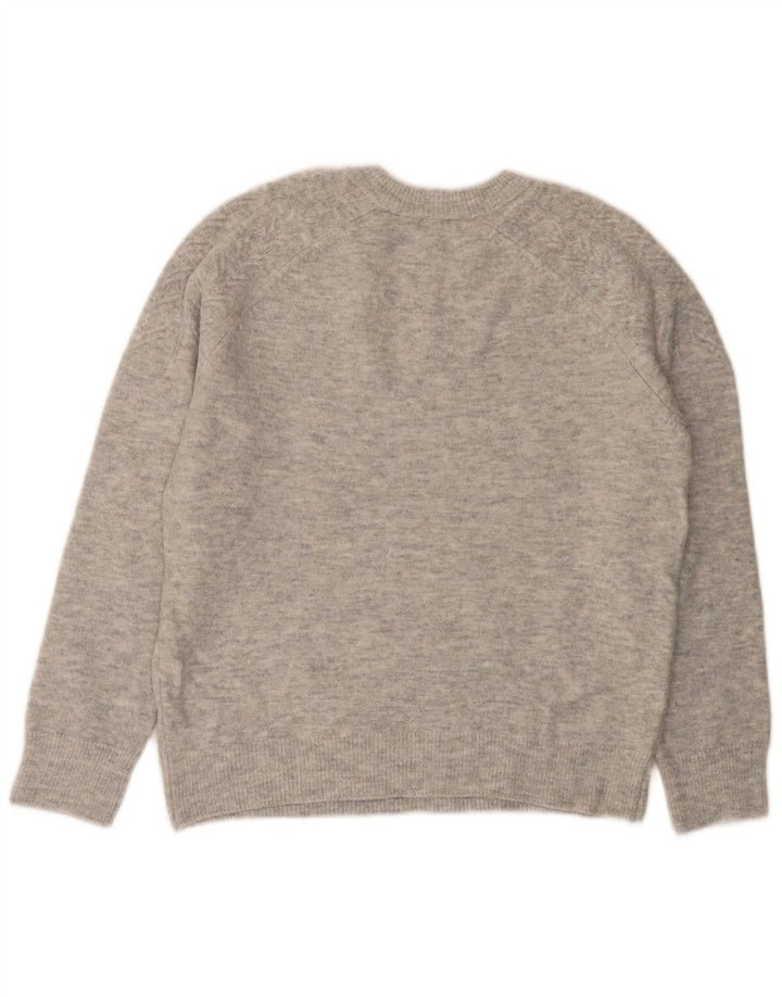 Maglione maglione girocollo da donna Marks & Spencer UK 14 Grigio medio chiazzato