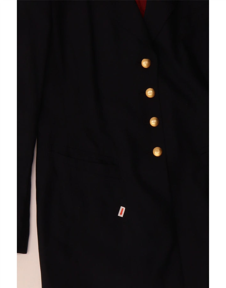 RENA LANGE Womens 4 Button Blazer Jacket UK 14 Large Navy Blue