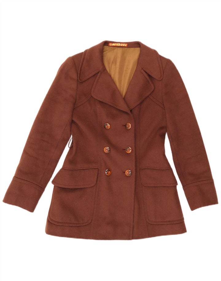 Giacca blazer doppiopetto da donna Happening IT 40 piccola marrone