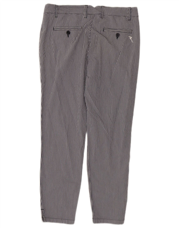 Pantaloni casual slim da donna Chervo IT 44 medio W38 L26 a quadretti neri