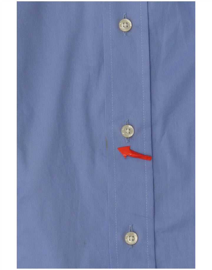 Camicia Izod da uomo alta vestibilità regolare taglia 19 3XL cotone blu