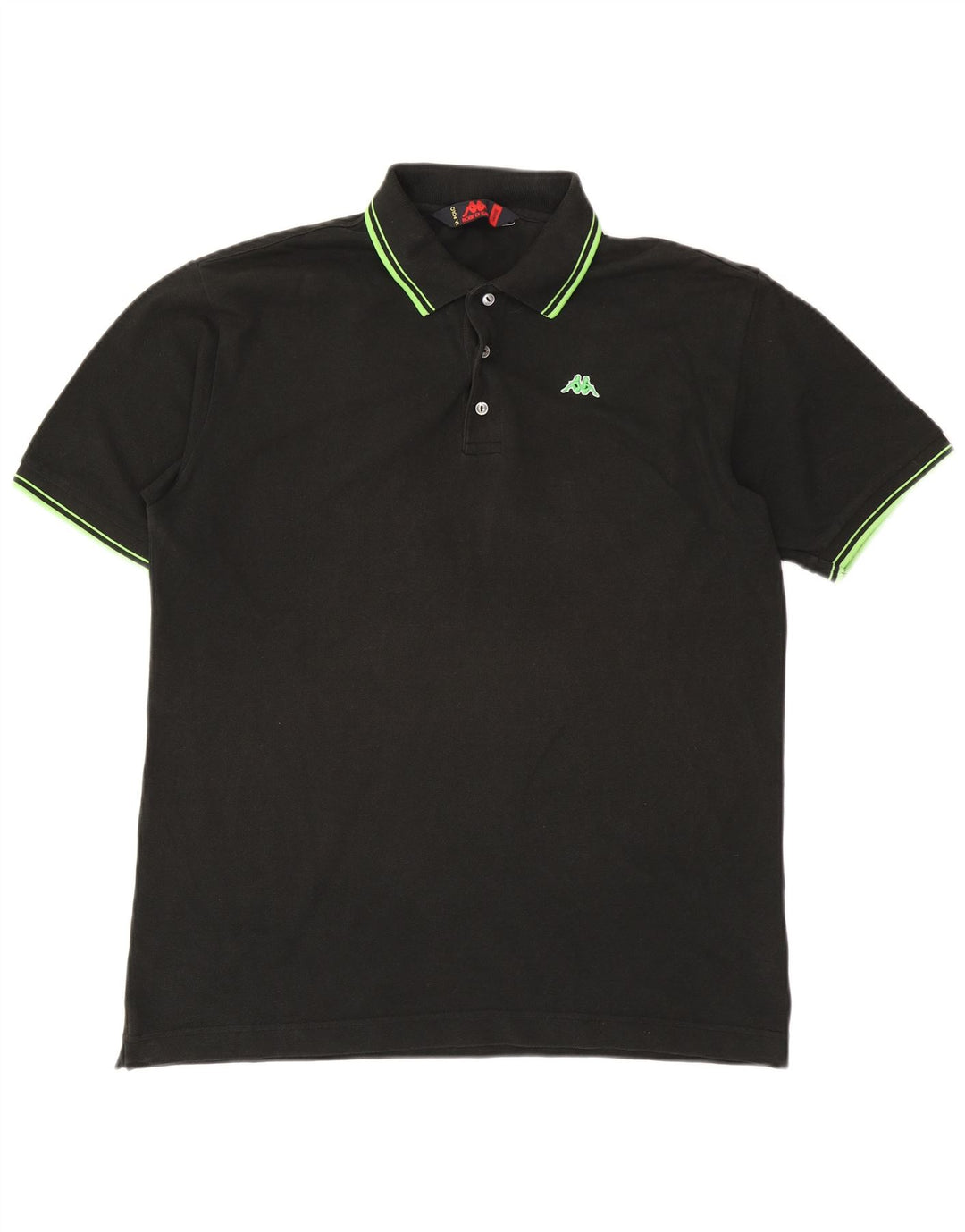 Polo da uomo KAPPA grande in cotone nero