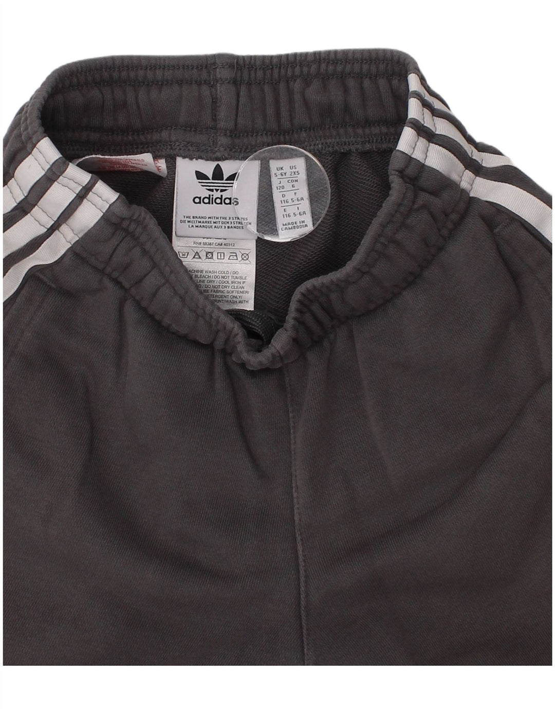 Pantaloncini sportivi Adidas da ragazzo 5-6 anni in cotone grigio sportivo
