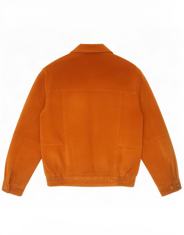 Giubbotto bomber in pelle scamosciata da uomo Kingfield UK 40 grande in pelle marrone
