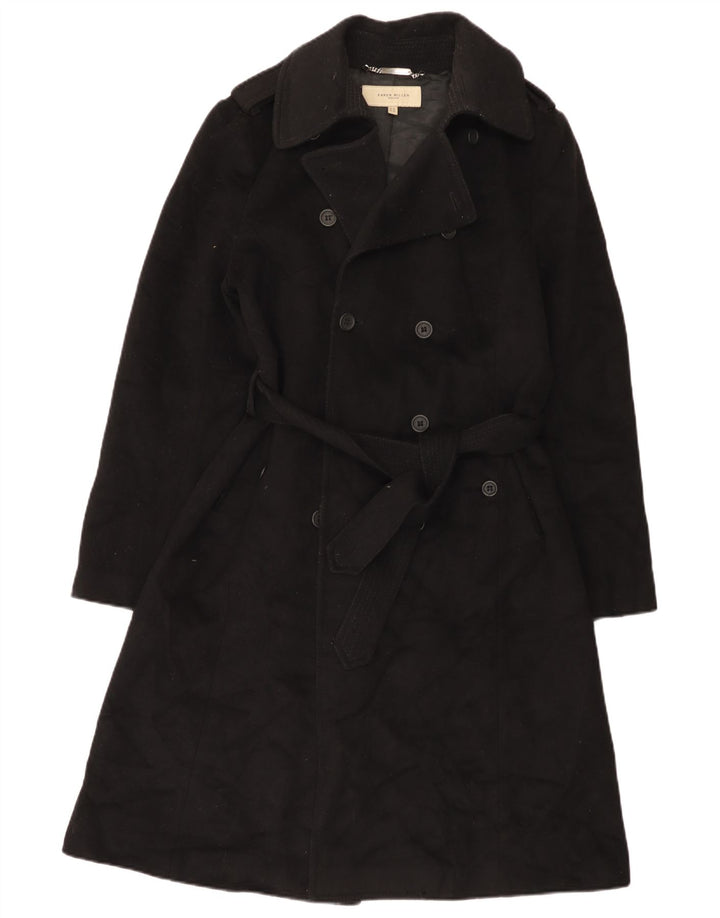 Trench da donna Karen Millen UK 14 Lana d'agnello nera grande