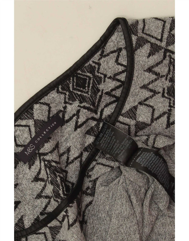 Abito a tunica con maniche a 3/4 da donna Marks & Spencer UK 12 Grigio medio geometrico
