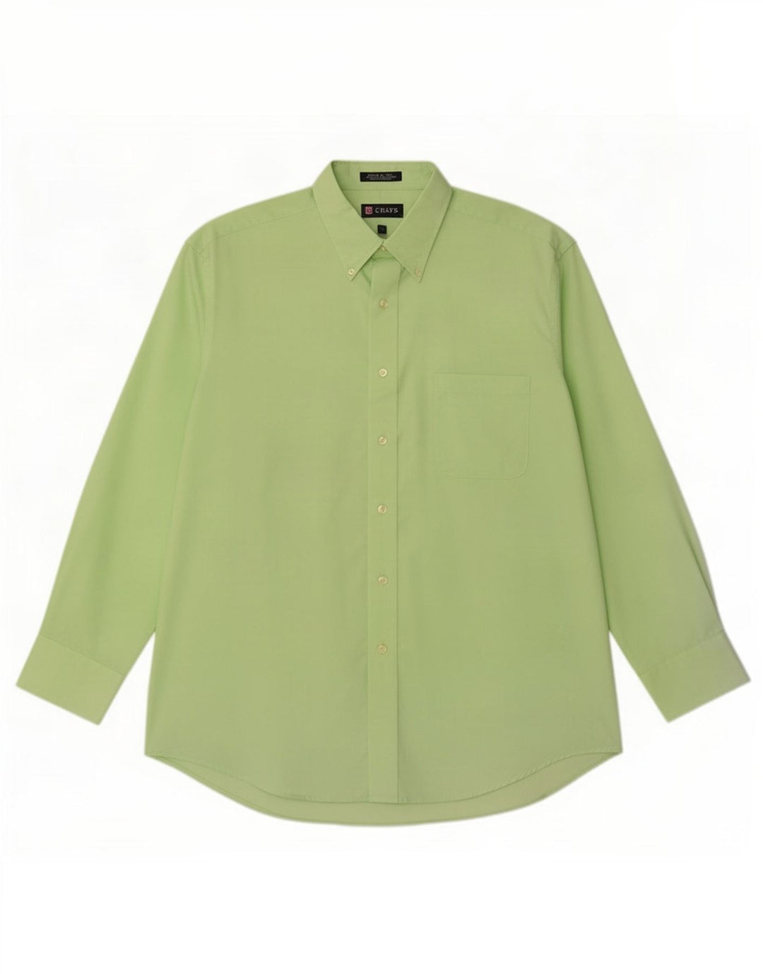 Camicia Chaps da uomo vestibilità regolare taglia 16 1/2 grande cotone verde