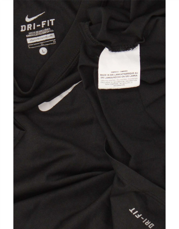 T-shirt da ragazzo Nike Dri Fit Top 12-13 anni Large nera in poliestere