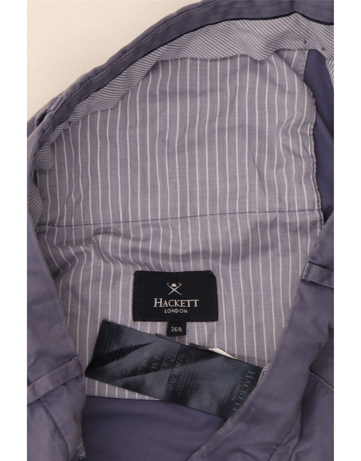 Pantaloni da abito dritti da uomo Hackett W36 L32 in cotone blu navy