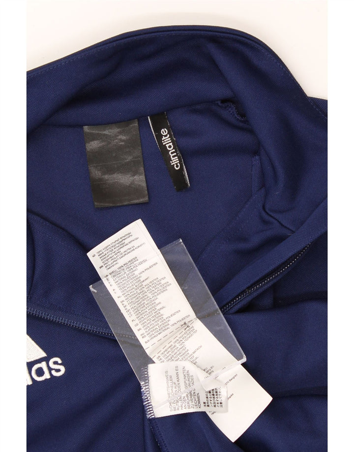 ADIDAS Mens Climalite Zip Neck Pullover Tracksuit Top Small Navy Blue Vintage Adidas and Second-Hand Adidas from Messina Hembry 