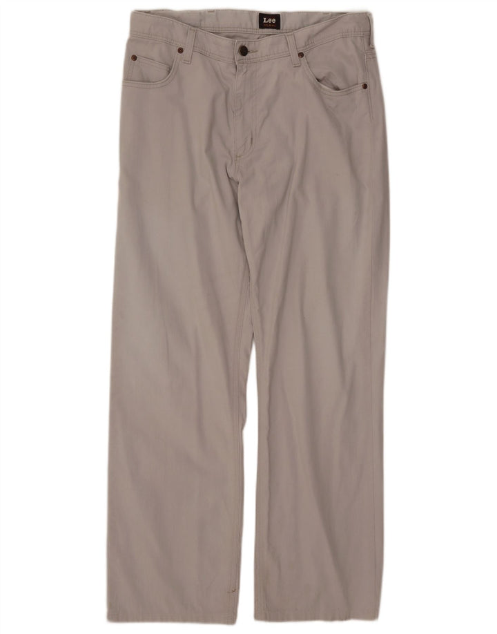Pantaloni casual dritti da uomo LEE W34 L29 in cotone grigio