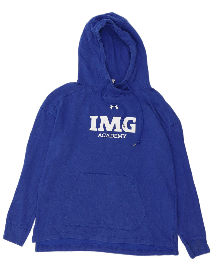 UNDER ARMOUR Felpa con cappuccio grafica Cold Gear da uomo in cotone blu medio