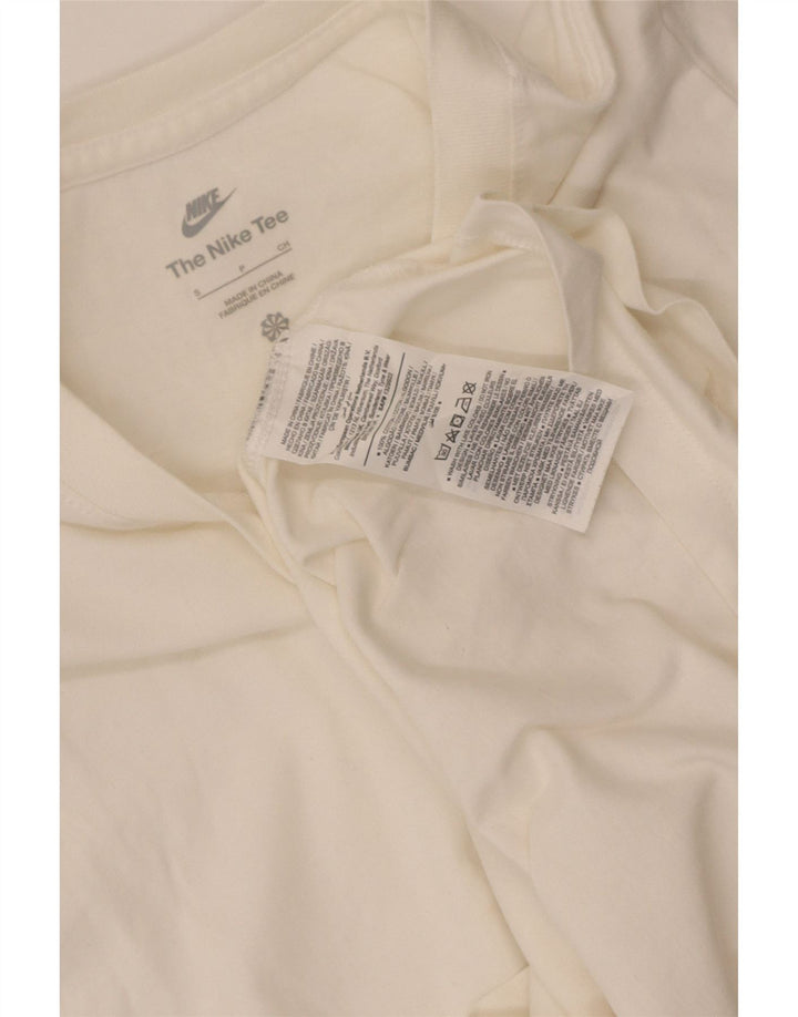 T-shirt da donna Nike Top UK 10 piccola in cotone bianco