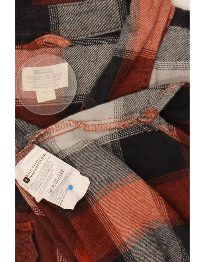 Camicia da uomo in flanella di Mountain Warehouse in cotone a quadri rosso medio