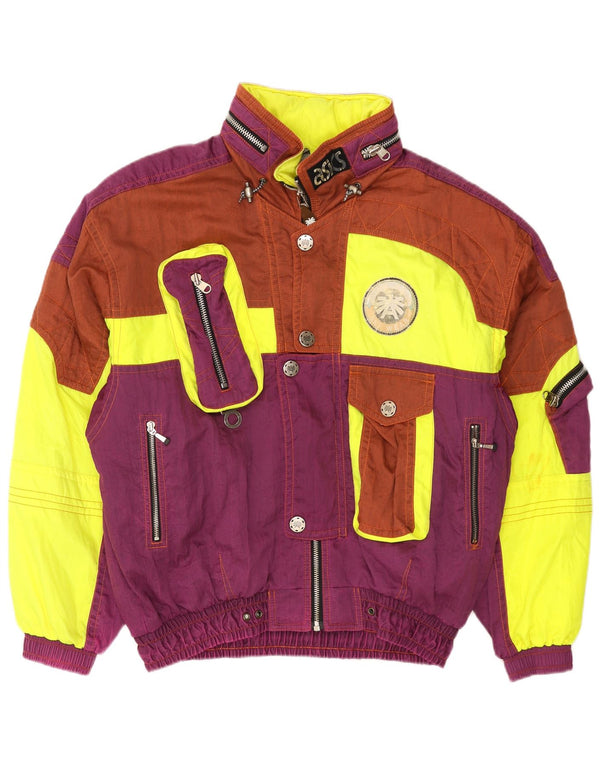 Giacca da sci con cappuccio grafica da uomo Asics UK 44 2XL Colourblock multicolore