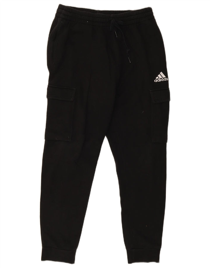 Pantaloni da tuta da uomo Adidas Cargo Joggers medio cotone nero