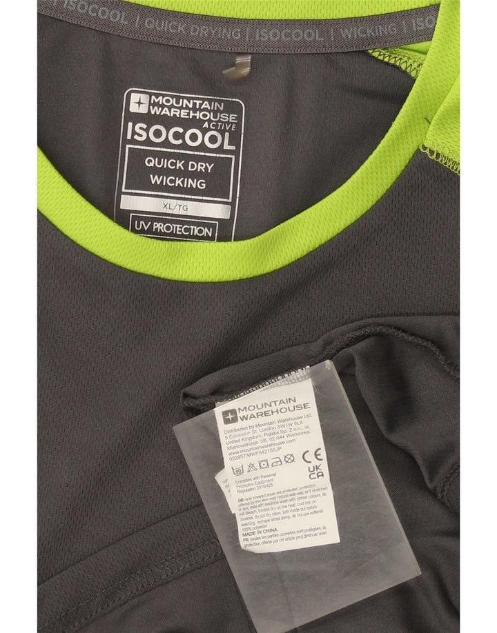 T-shirt da uomo Mountain Warehouse Top XL Poliestere color block grigio