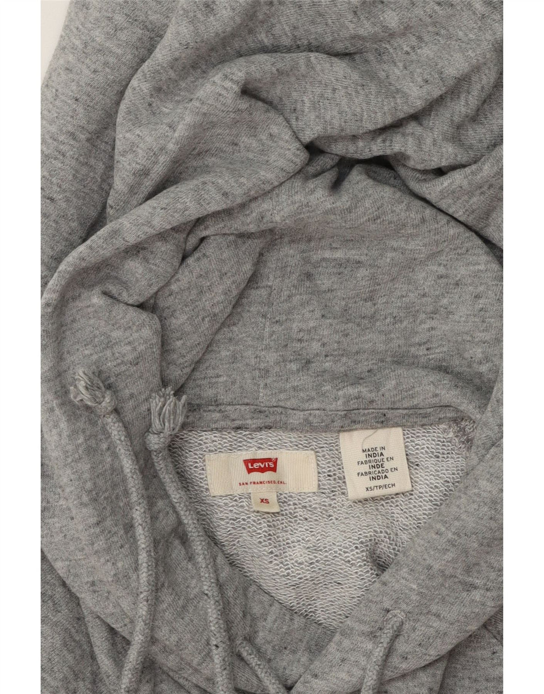 LEVI'S Mens Graphic Hoodie Jumper XS Grey Vintage Levi's and Second-Hand Levi's from Messina Hembry 