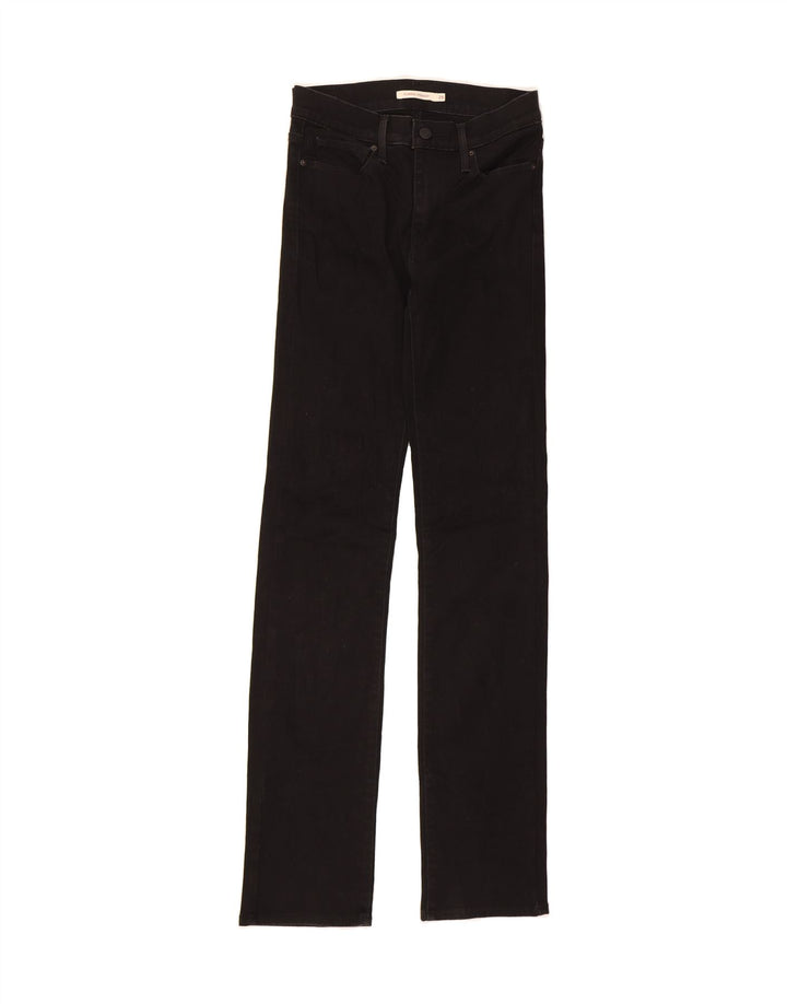 LEVI'S Womens Slimming Straight Jeans W26 L34 Black Cotton Vintage Levi's and Second-Hand Levi's from Messina Hembry 