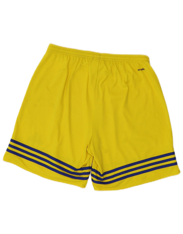 Pantaloncini sportivi Adidas Climalite da uomo di grandi dimensioni in poliestere giallo