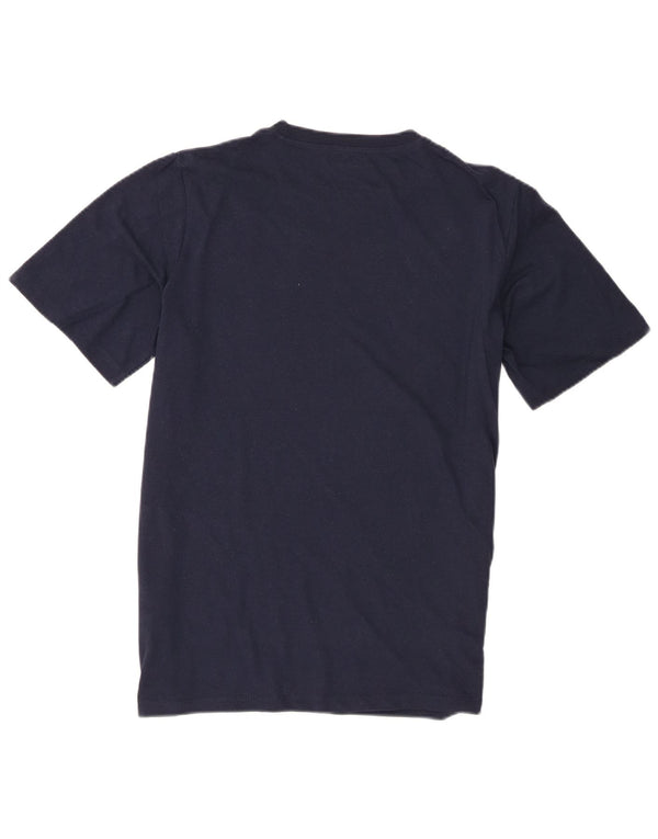 T-shirt grafica da uomo Jack & Jones Top grande in cotone blu navy