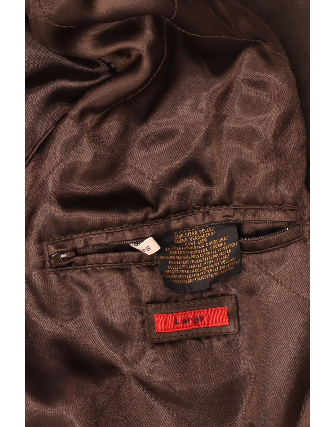 Giacca vintage in pelle scamosciata da uomo UK 40 grande in pelle marrone