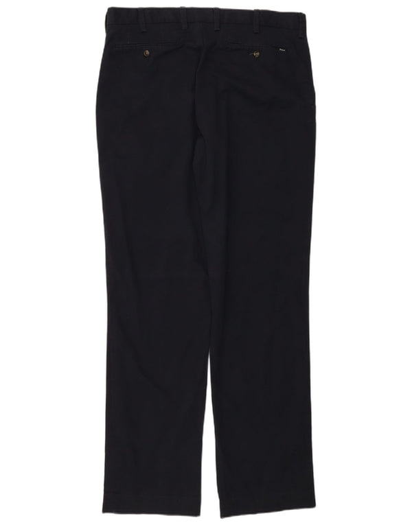 POLO RALPH LAUREN Pantaloni chino dritti da uomo W34 L34 Blu navy