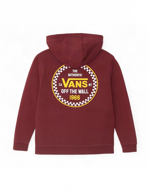 Felpa con cappuccio grafica da ragazzo Vans 10-11 anni in cotone bordeaux medio