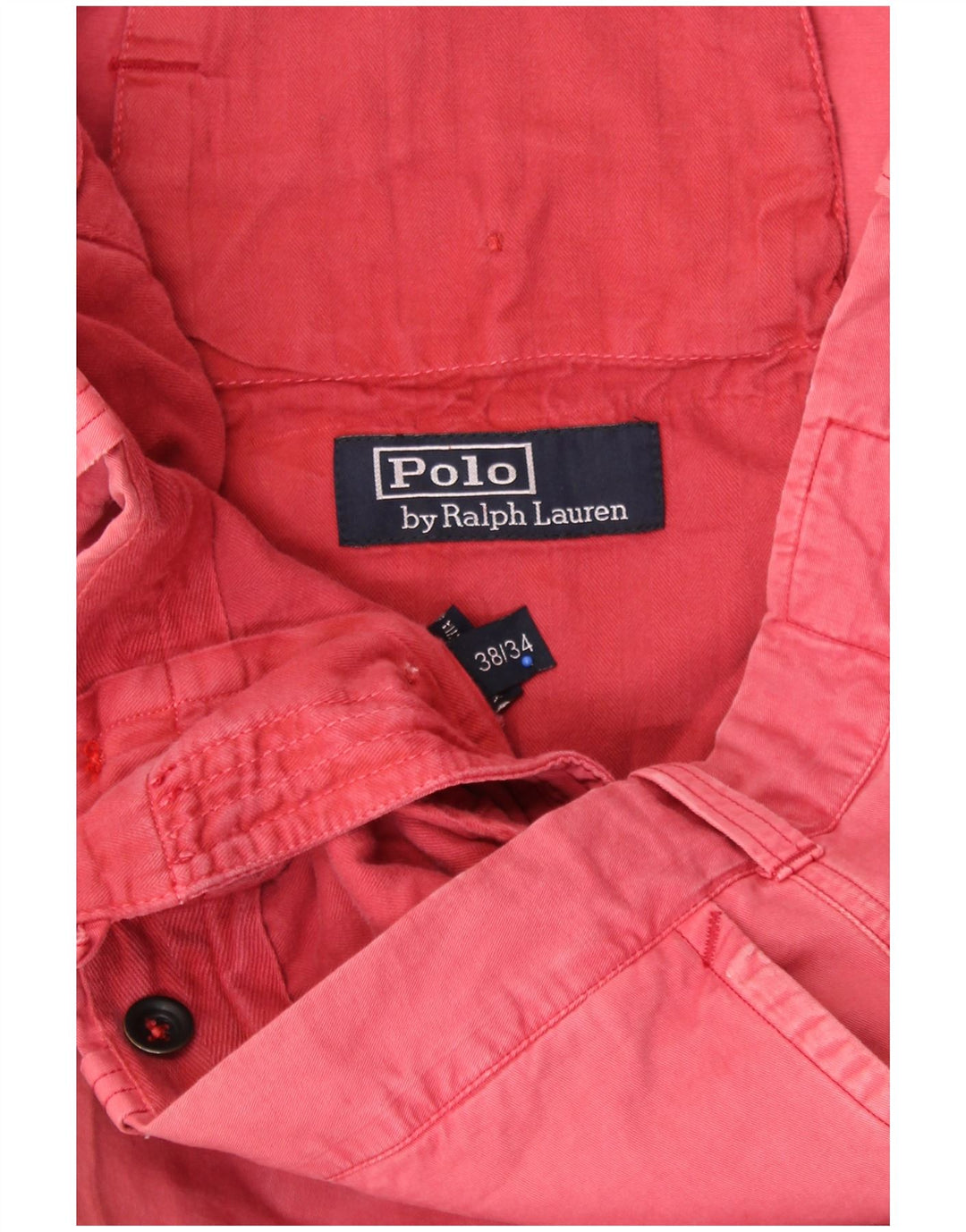 POLO RALPH LAUREN Pantaloni chino dritti da uomo W38 L30 Cotone rosa