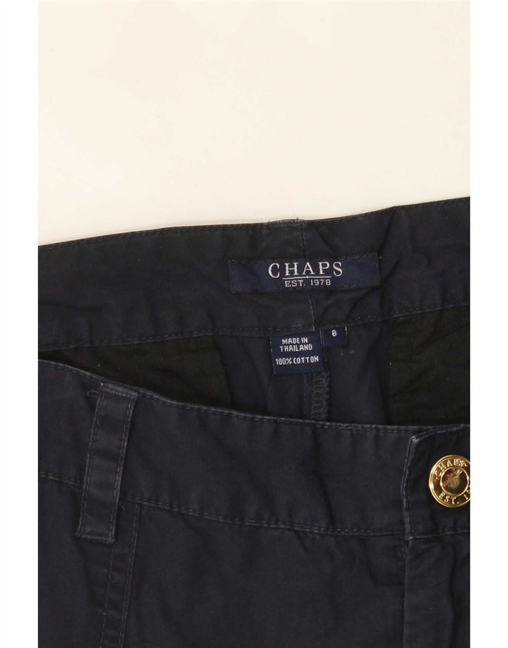 Pantaloni cargo capri dritti da donna Chaps US 8 medi W32 L21 blu navy