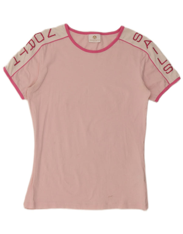 T-shirt grafica da donna North Sails UK 12 Cotone color block rosa medio