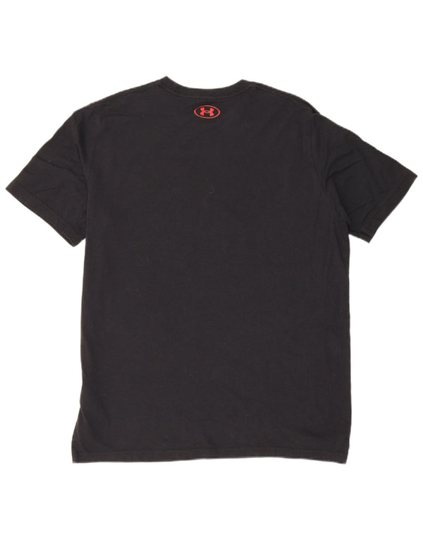 T-shirt grafica da uomo Under Armour Top grande in cotone nero