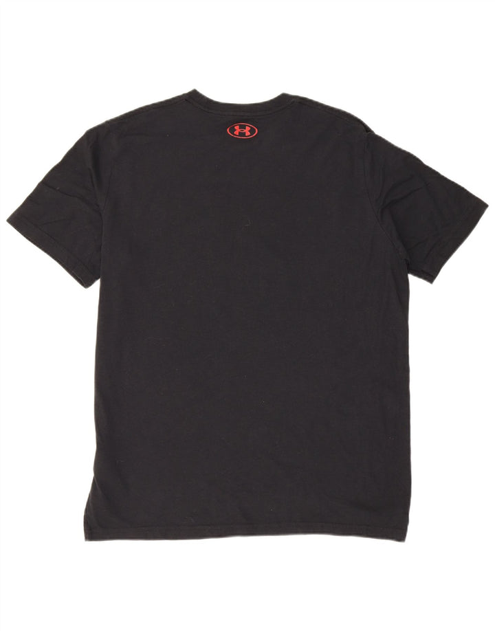 T-shirt grafica da uomo Under Armour Top grande in cotone nero